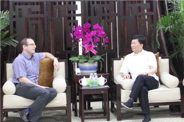 以色列驻成都总领事蓝天铭一行光临欧博ABG集团参观调查